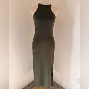Old Navy Olive Green Racerback Maxi Dress